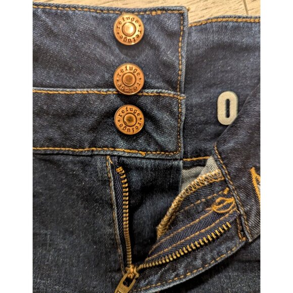 Refuge Women's Blue Denim Jean Shorts Size 0 High Rise Stretch Button Fly Casual - Picture 3 of 7